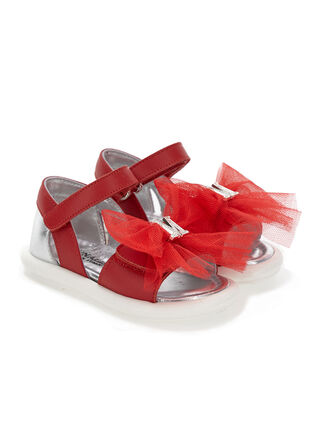 Sandales avec logo strass