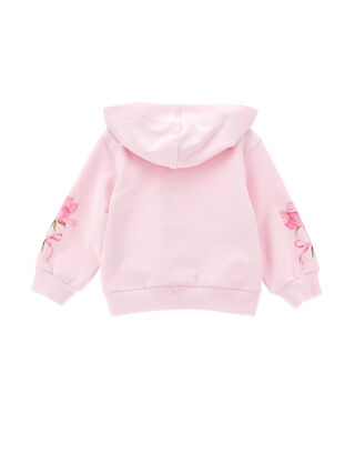 Open hoodie with roses