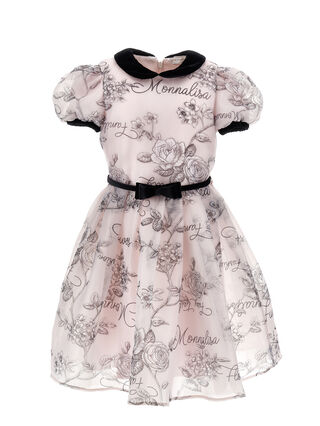 Abito Monnalisa fiori colletto