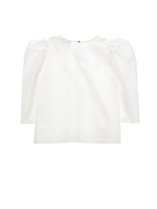Embroidered poplin blouse