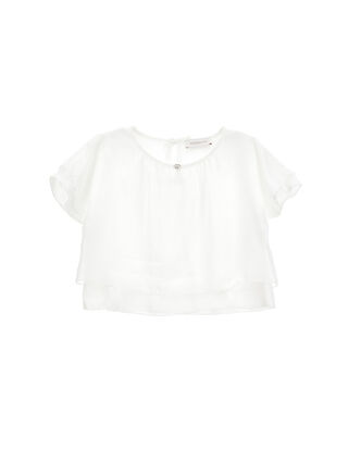 Satin T-shirt with bows on the back