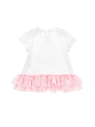 Jersey dress daisies tulle