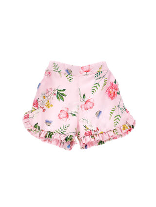 Pantaloni corti raso botanico