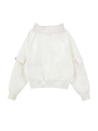 Zip-up sweatshirt with pocket