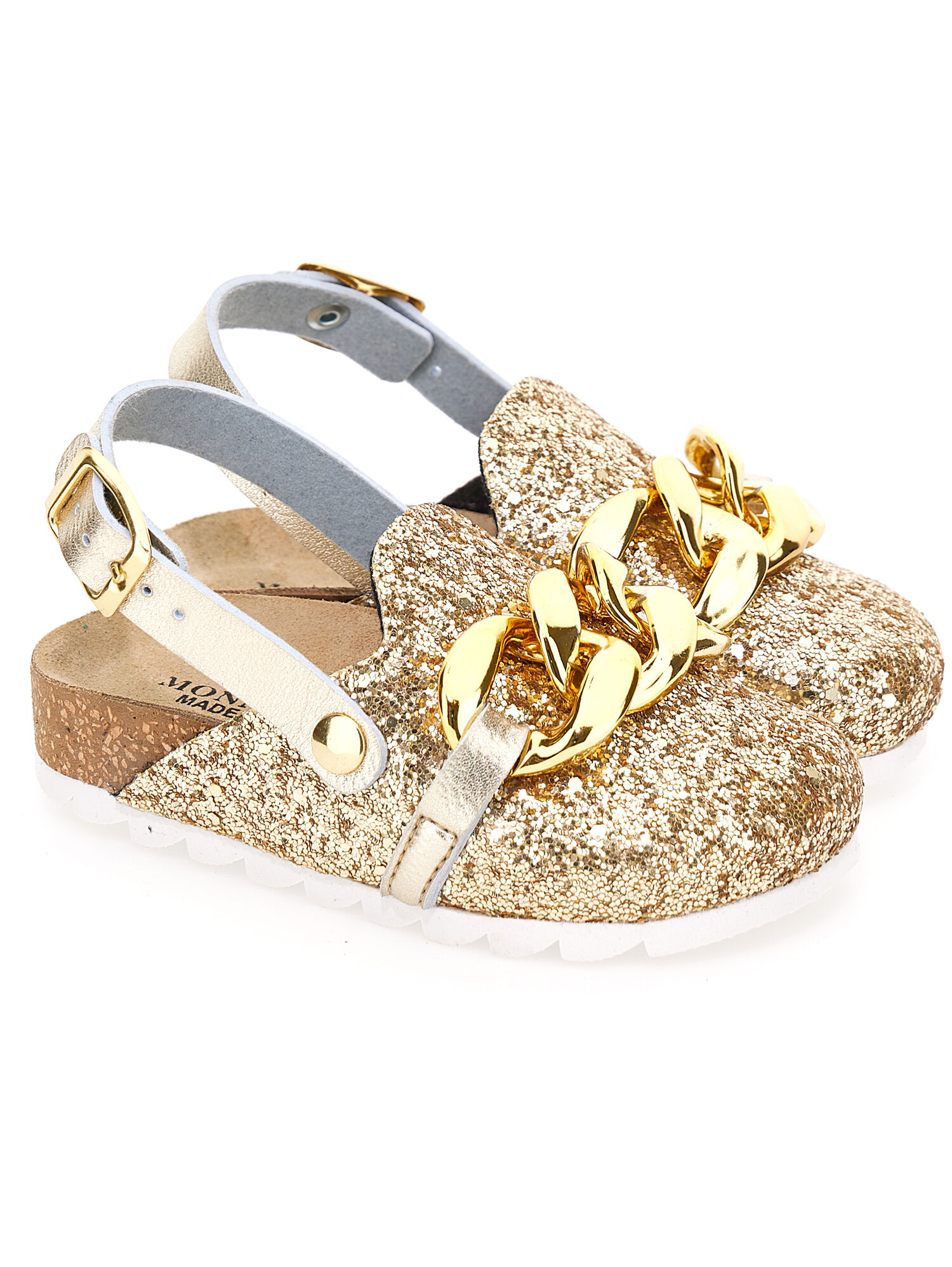 Girls gold glitter sales sandals