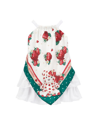 Abito con spalline e inserto foulard