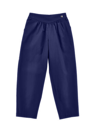 Pantaloni stretch con baschina