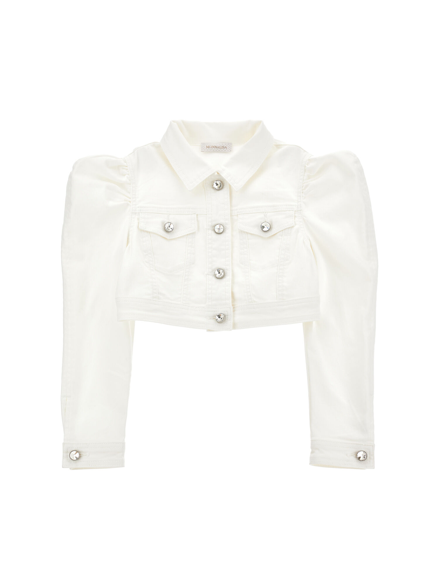 Denim jacket with jewel buttons girl Monnalisa Azerbaijan