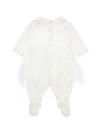 Playsuit with ruffled skirt