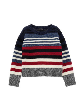 Джемпер из смесовой шерсти в полоску
