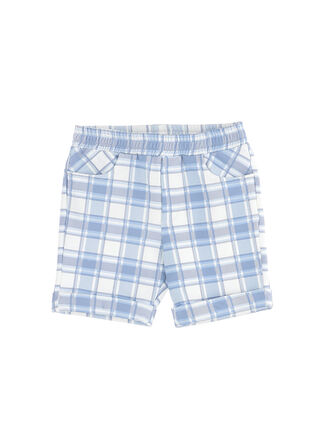 Tartan fleece shorts