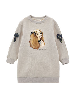 Lady and the Tramp lurex sweatshirt dress