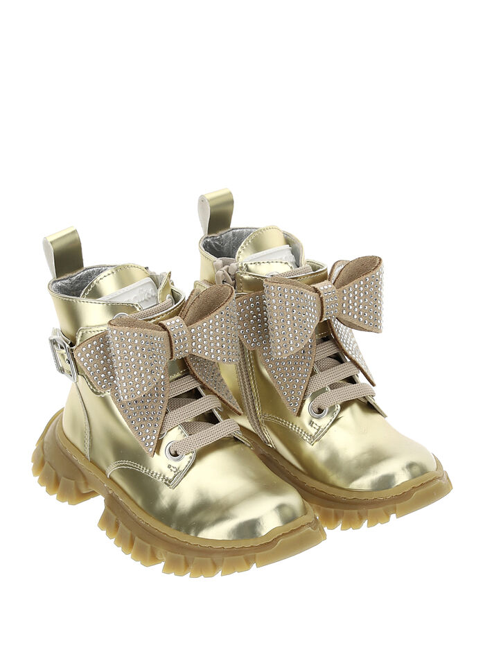 express combat boots with rhinestones