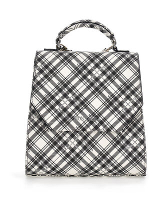 Mochila de tejido tartán