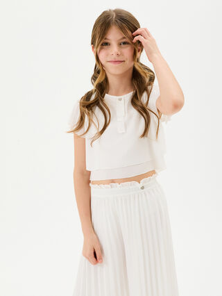 Pleated cocktail top