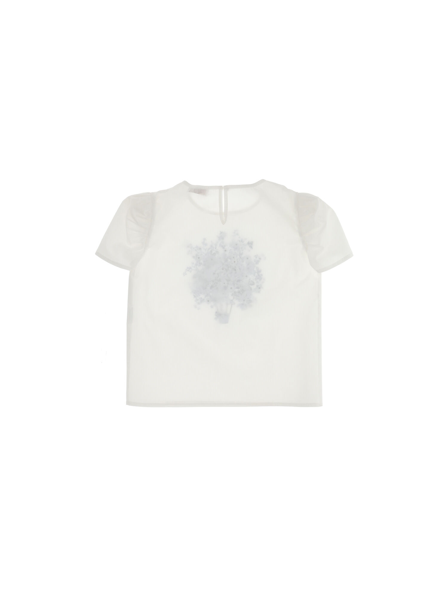Flower hot air balloon print T-shirt Monnalisa Girls Clothing T-shirts Short Sleeved T-Shirts 