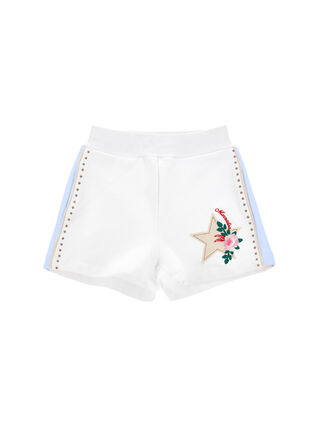 Fleece shorts with studs