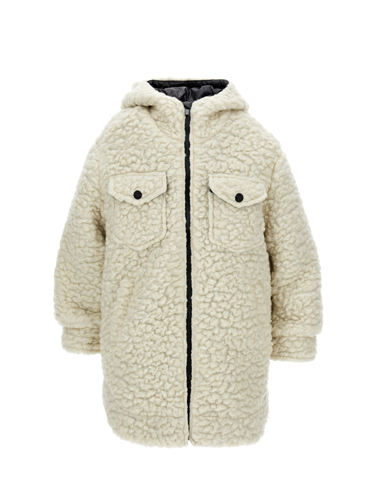 Plush knitted parka girl Monnalisa United States
