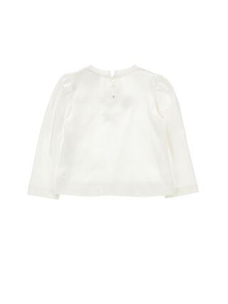 Лонгслив декорированный изображением с тремя сердечками