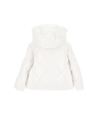 Padded down jacket with bows
