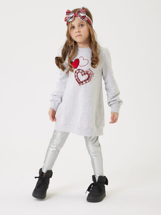 Heart sweatshirt dress