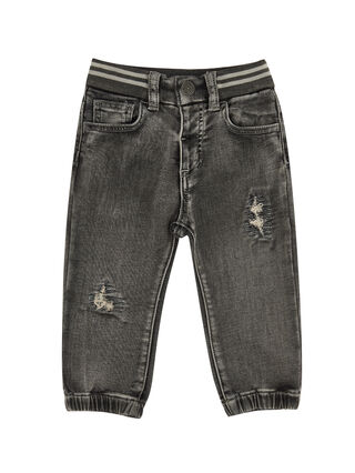 Embroidered denim jeans