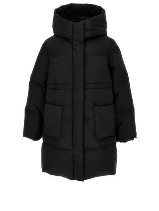 Genuine down long nylon down jacket