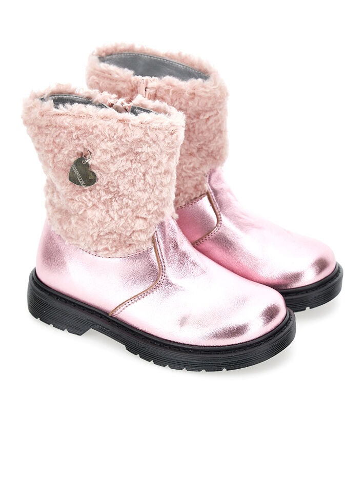 Winter boots laminati Monnalisa Bambina Scarpe Stivali Stivaletti 