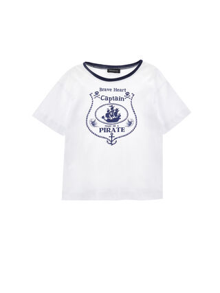 T-Shirt aus Jersey mit Wappen-Print