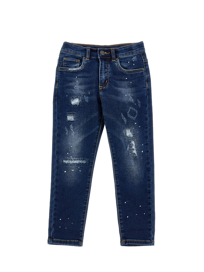 Vintageeffect denim jeans boy Monnalisa United States