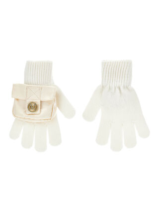 Gloves with satin pocket