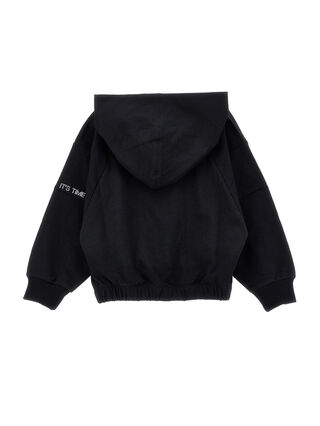 Sudadera de algodón con capucha y tachuelas