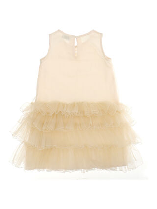 Tulle dress with a silky touch