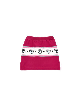 Maxilogomania fleece mini-skirt