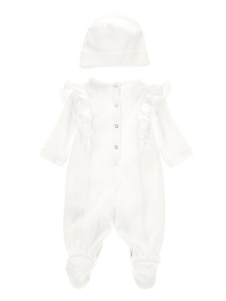 Two-piece set with rhinestone logo