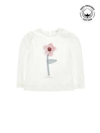 Футболка из органического хлопка с цветком