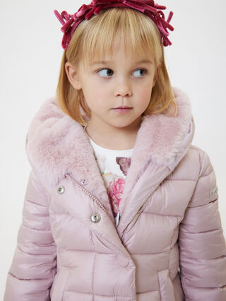 Doudoune en tissu technique peluche