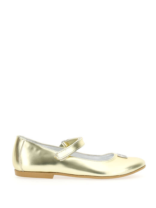 shiny ballerina flats