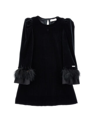 Платье в стиле бон-тон из велюра