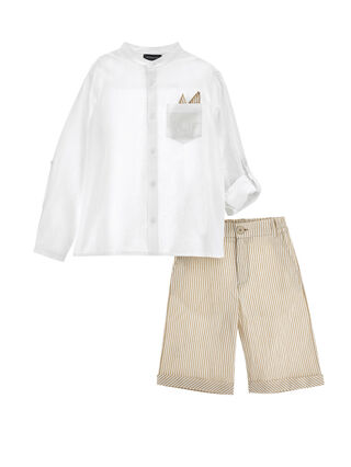 Two-piece seersucker suit