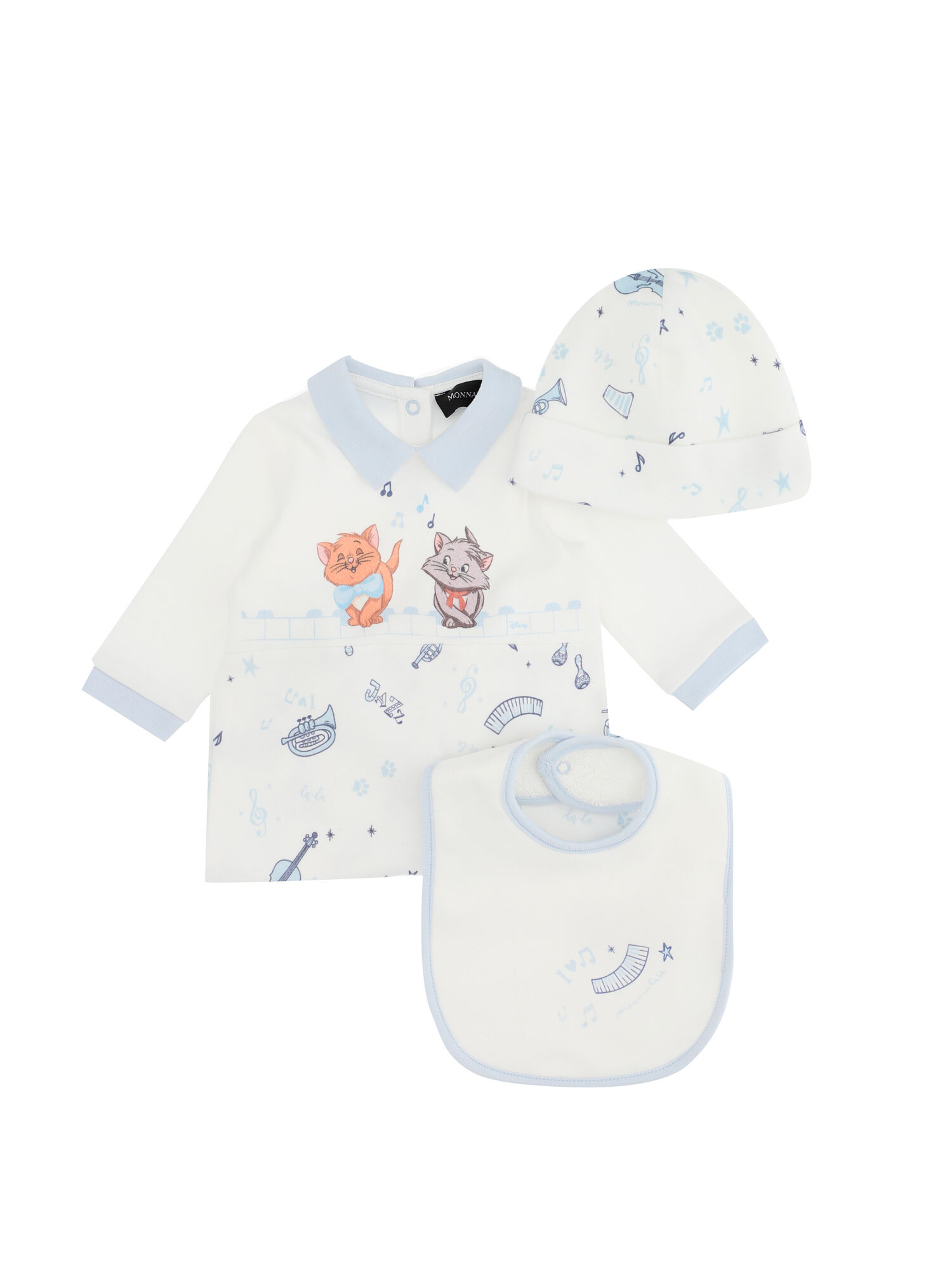 Three piece Aristocats newborn set boy Monnalisa United States