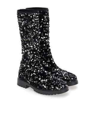 Sequined boots