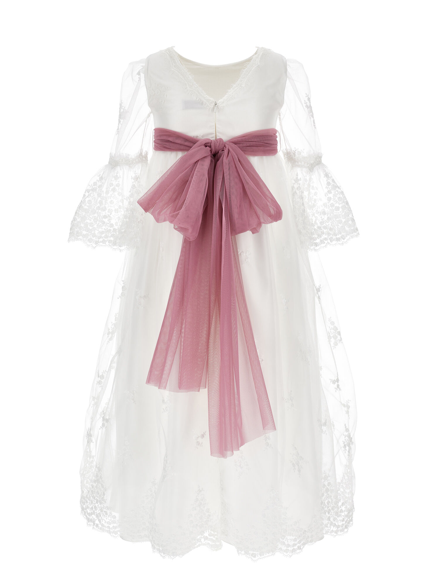 モナリザ　ドレス　120 130 MONNALISA Monocolour floral tulle dress girl | Monnalisa United States
