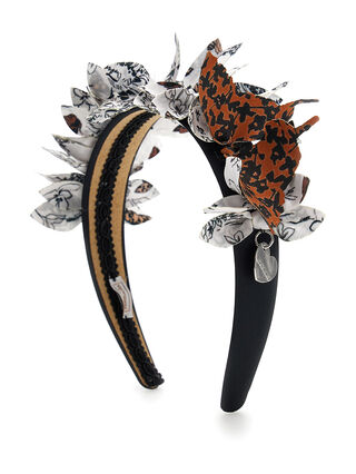 Headband with printed butterflies