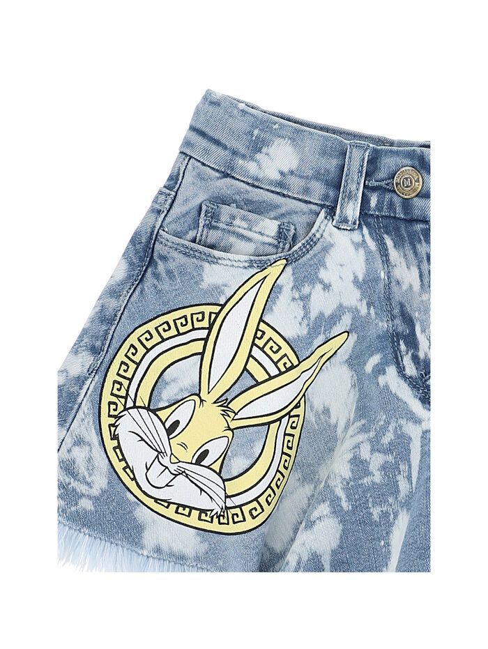 Bugs Bunny denim shorts girl | Monnalisa Canada