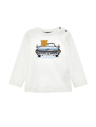 Print round neck T-shirt