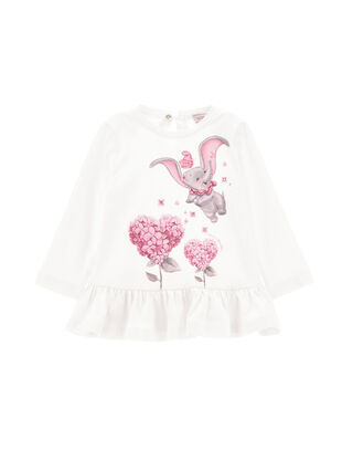 Хлопковая футболка со стразами «Дамбо»