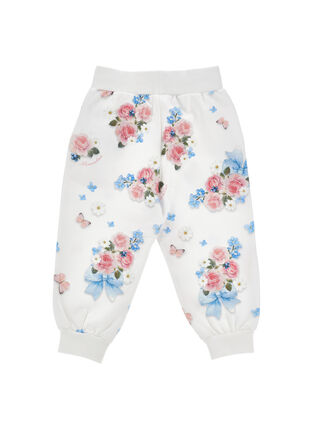 Брюки с цветами и бабочками