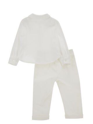 Elegant frosted satin set