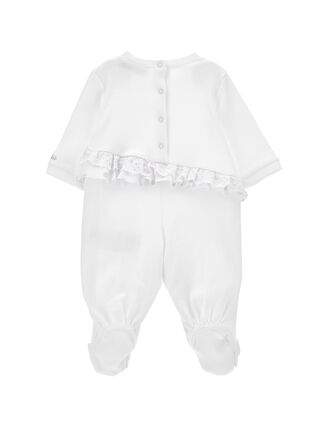 Playsuit aus Baumwolle mit Stickerei und Broderie Anglaise